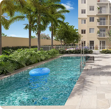 Piscina e área externa do Campos Elíseos